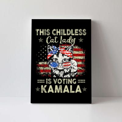 This Childless Cat Lady Is Voting Kamala Harris 2024 Canvas