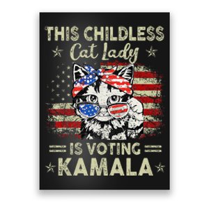 This Childless Cat Lady Is Voting Kamala Harris 2024 Poster