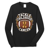 Tackle Childhood Cancer Gold Ribbon Childs Cancer Awareness Long Sleeve Shirt