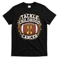 Tackle Childhood Cancer Gold Ribbon Childs Cancer Awareness T-Shirt