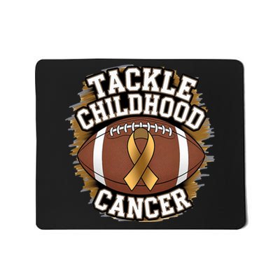 Tackle Childhood Cancer Gold Ribbon Childs Cancer Awareness Mousepad