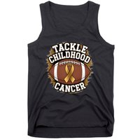 Tackle Childhood Cancer Gold Ribbon Childs Cancer Awareness Tank Top