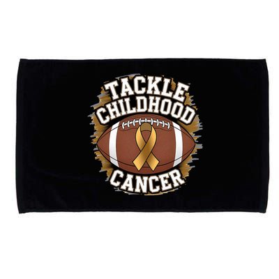 Tackle Childhood Cancer Gold Ribbon Childs Cancer Awareness Microfiber Hand Towel