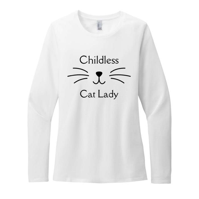 This Childless Cat Lady Ladies Is Voting Kamala Womens CVC Long Sleeve Shirt