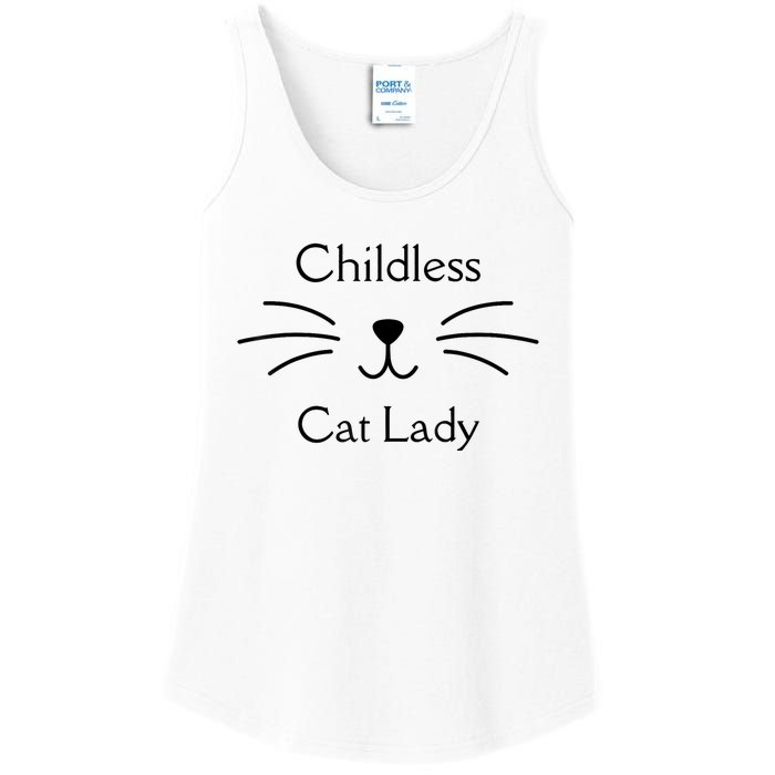 This Childless Cat Lady Ladies Is Voting Kamala Ladies Essential Tank