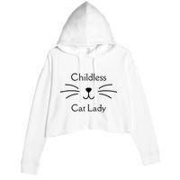 This Childless Cat Lady Ladies Is Voting Kamala Crop Fleece Hoodie