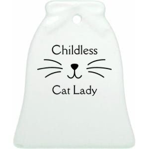 This Childless Cat Lady Ladies Is Voting Kamala Ceramic Bell Ornament