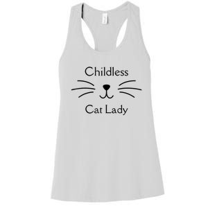 This Childless Cat Lady Ladies Is Voting Kamala Women's Racerback Tank