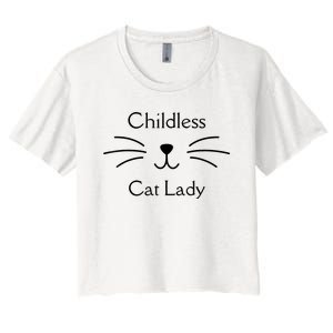 This Childless Cat Lady Ladies Is Voting Kamala Women's Crop Top Tee