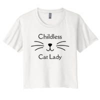 This Childless Cat Lady Ladies Is Voting Kamala Women's Crop Top Tee