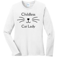 This Childless Cat Lady Ladies Is Voting Kamala Ladies Long Sleeve Shirt