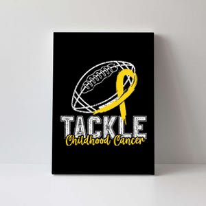 Tackle Childhood Cancer Football Childhood Cancer Awareness Canvas