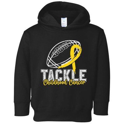 Tackle Childhood Cancer Football Childhood Cancer Awareness Toddler Hoodie