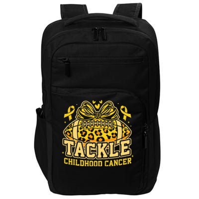 Tackle Childhood Cancer Football Childhood Cancer Awareness Impact Tech Backpack