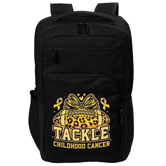 Tackle Childhood Cancer Football Childhood Cancer Awareness Impact Tech Backpack