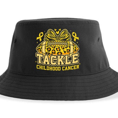 Tackle Childhood Cancer Football Childhood Cancer Awareness Sustainable Bucket Hat