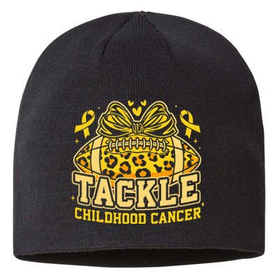 Tackle Childhood Cancer Football Childhood Cancer Awareness Sustainable Beanie