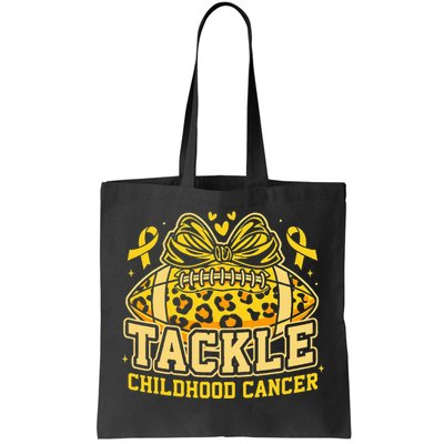 Tackle Childhood Cancer Football Childhood Cancer Awareness Tote Bag