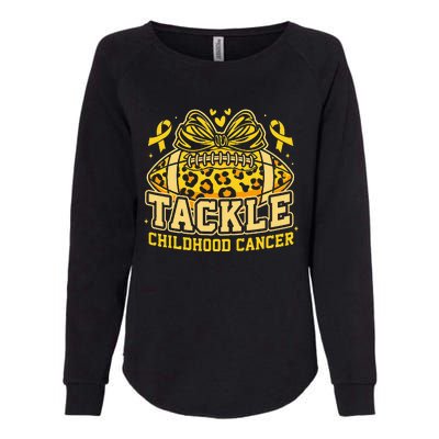 Tackle Childhood Cancer Football Childhood Cancer Awareness Womens California Wash Sweatshirt