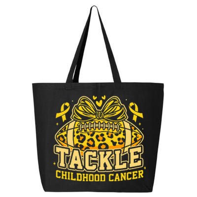 Tackle Childhood Cancer Football Childhood Cancer Awareness 25L Jumbo Tote