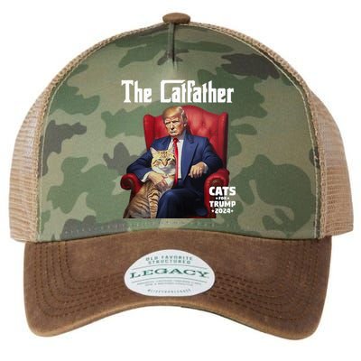 The Catfather Cat For Trump 2024 Legacy Tie Dye Trucker Hat