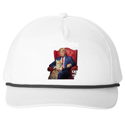 The Catfather Cat For Trump 2024 Snapback Five-Panel Rope Hat