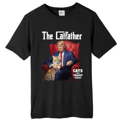 The Catfather Cat For Trump 2024 Tall Fusion ChromaSoft Performance T-Shirt