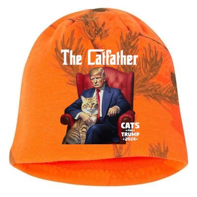 The Catfather Cat For Trump 2024 Kati - Camo Knit Beanie