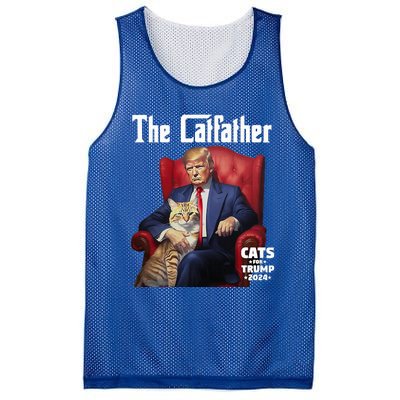 The Catfather Cat For Trump 2024 Mesh Reversible Basketball Jersey Tank