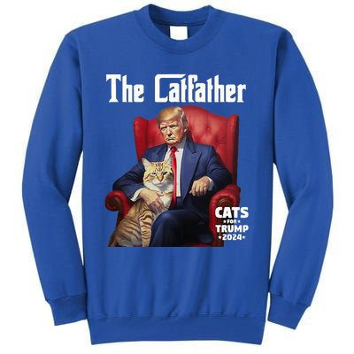 The Catfather Cat For Trump 2024 Tall Sweatshirt