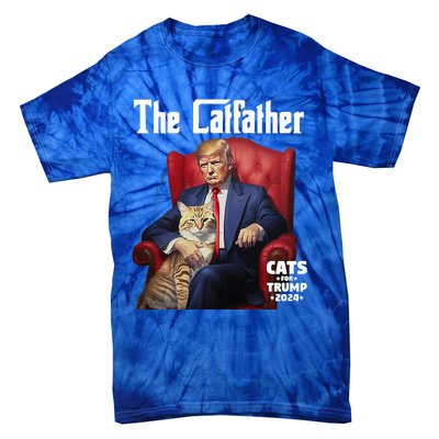 The Catfather Cat For Trump 2024 Tie-Dye T-Shirt