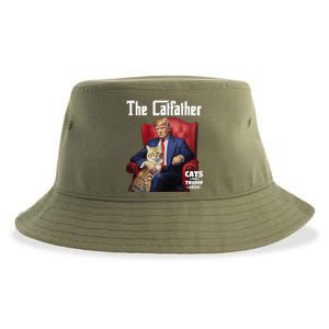 The Catfather Cat For Trump 2024 Sustainable Bucket Hat