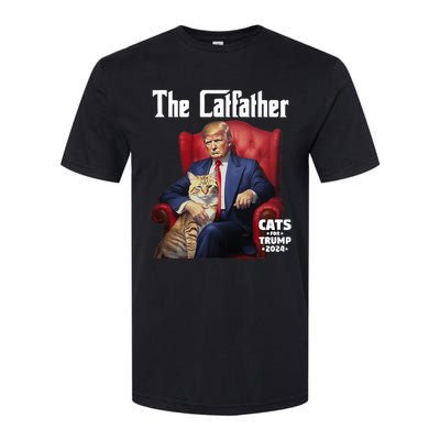 The Catfather Cat For Trump 2024 Softstyle® CVC T-Shirt