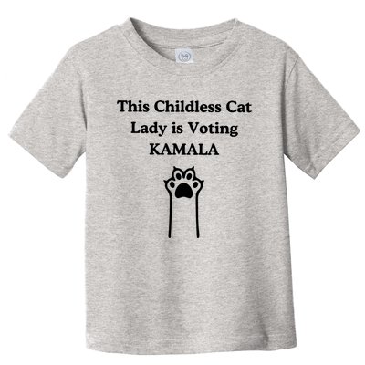 This Childless Cat Lady Is Voting Kamala Harris 2024 Toddler T-Shirt