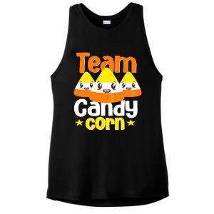 Team Candy Corn Halloween Costume Funny Ladies PosiCharge Tri-Blend Wicking Tank