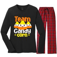 Team Candy Corn Halloween Costume Funny Women's Long Sleeve Flannel Pajama Set 