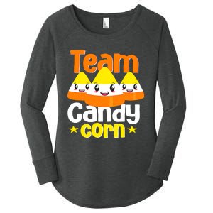 Team Candy Corn Halloween Costume Funny Women's Perfect Tri Tunic Long Sleeve Shirt