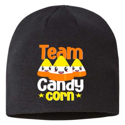 Team Candy Corn Halloween Costume Funny Sustainable Beanie