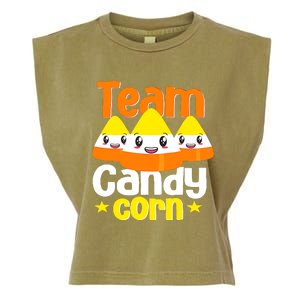 Team Candy Corn Halloween Costume Funny Garment-Dyed Women's Muscle Tee