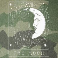Tarot Card Crescent Moon And Cat Graphic Legacy Tie Dye Trucker Hat