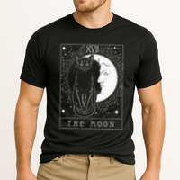 Tarot Card Crescent Moon And Cat Graphic Performance Shirt