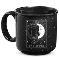 Tarot Card Crescent Moon And Cat Graphic 15oz Campfire Ceramic Mug
