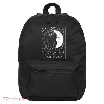 Tarot Card Crescent Moon And Cat Graphic 16 in Basic Backpack