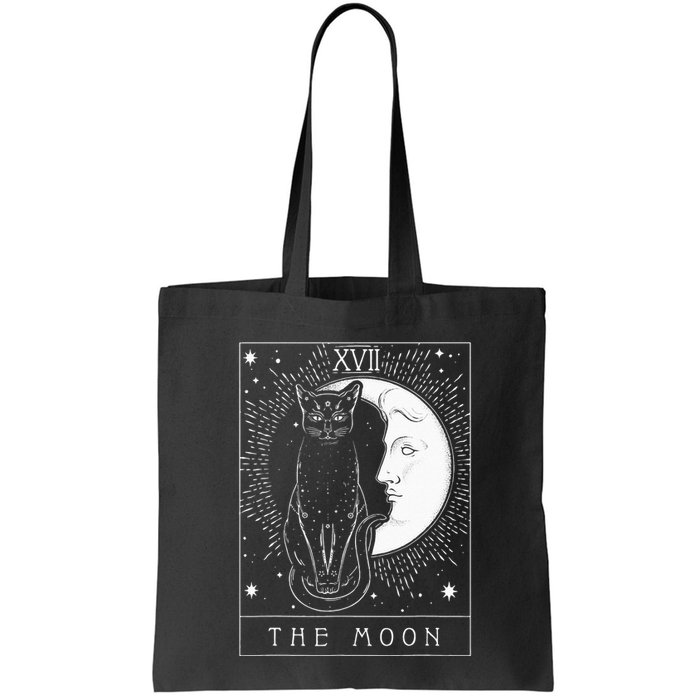 Tarot Card Crescent Moon And Cat Graphic Bag