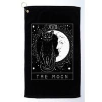 Tarot Card Crescent Moon And Cat Graphic Golf Towel