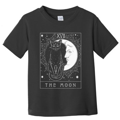 Tarot Card Crescent Moon And Cat Graphic Toddler T-Shirt