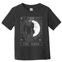 Tarot Card Crescent Moon And Cat Graphic Toddler T-Shirt