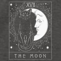 Tarot Card Crescent Moon And Cat Graphic Vector Backpack