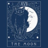 Tarot Card Crescent Moon And Cat Graphic Infant Baby Jersey Bodysuit