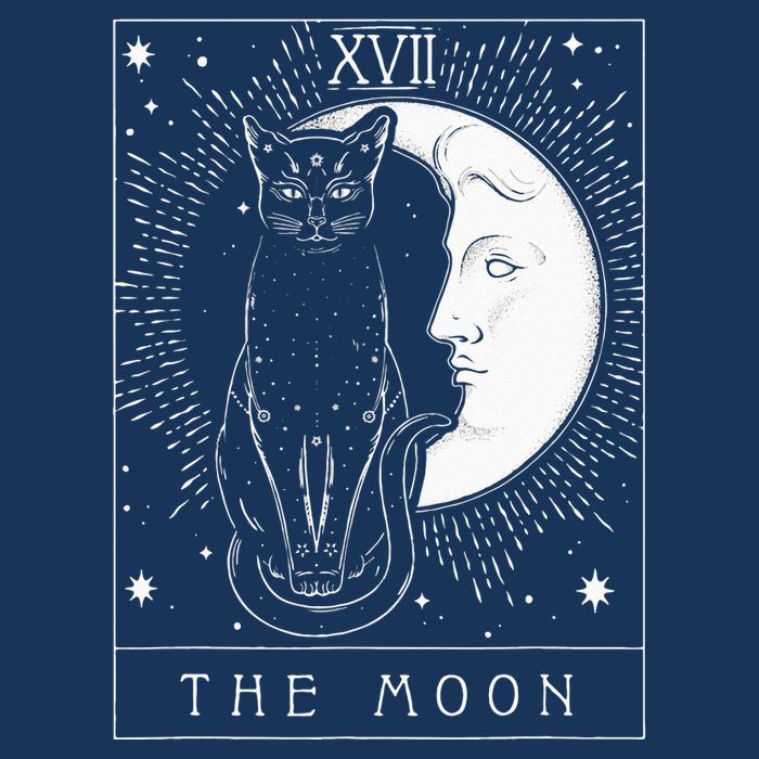 Tarot Card Crescent Moon And Cat Graphic Infant Baby Jersey Bodysuit